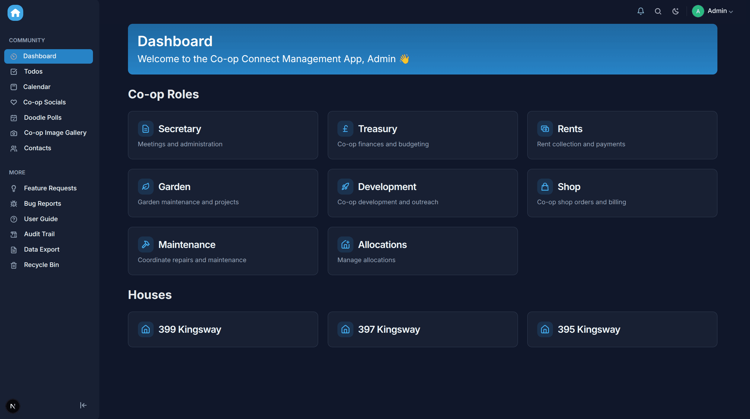 Co-op Dashboard Preview